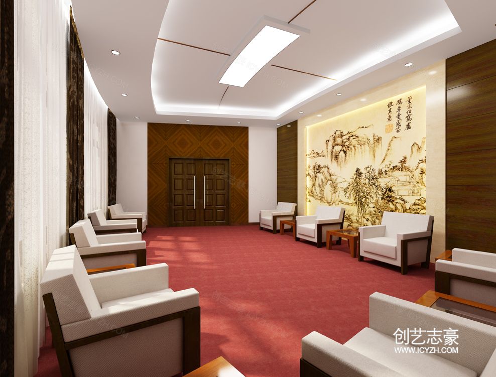 某部队小会议室 - 办公空间效果图 - 北京效果图制作